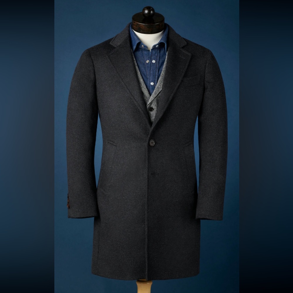 Gray Wool/Cashmere Overcoat